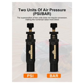 Joskeijky Adjustable Car Stop Tyre Bleeder Valve Set (10-30 PSI), 4 Piece Screw On Tyre Deflation Tool for Vehicles and Motorcycles