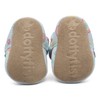 Dotty Fish Warm Fleece-Lined Baby Booties. Non-Slip Suede Sole. Blue