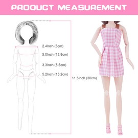 Vicloon 93 Doll Clothes Clothing Jewellery Accessories Wedding Party Evening Dresses for Dolls = 16 Dresses 20 Shoes 10 Bag 47 Accessories Clothes for Dolls