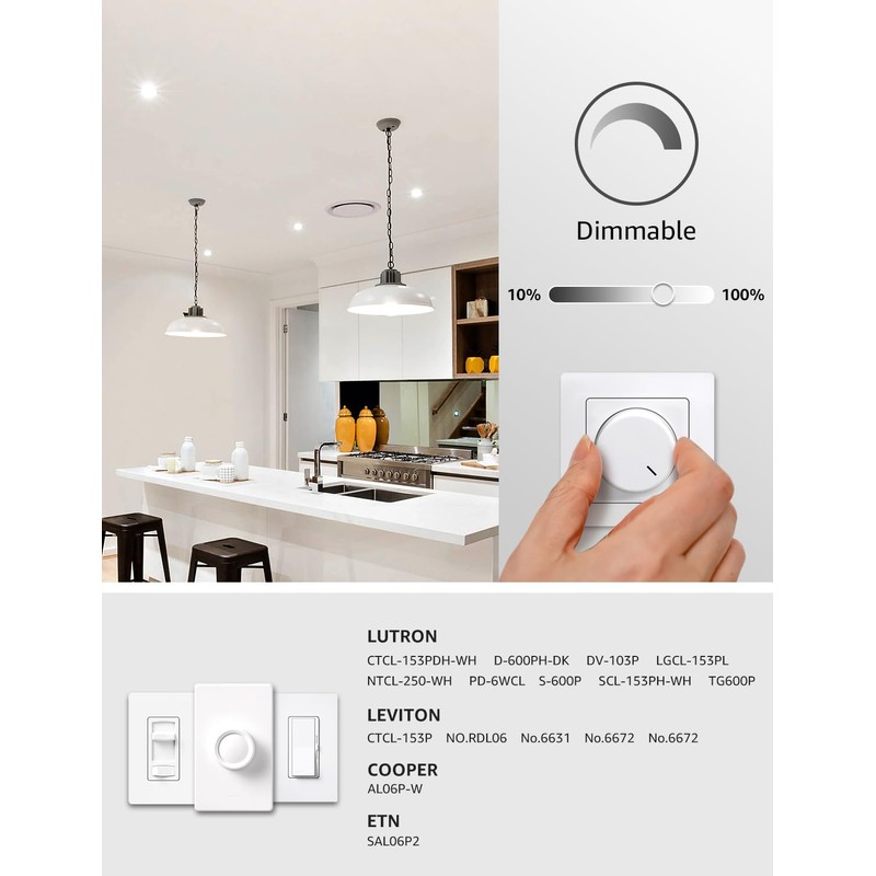 Lepro Dimmable LED Light Bulbs 60 Watt Equivalent, 9.5W 800LM