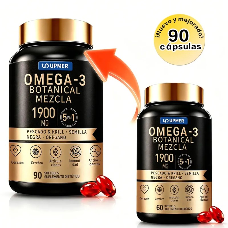 UPMER Omega 3 Premium 5 en 1 con Aceite de