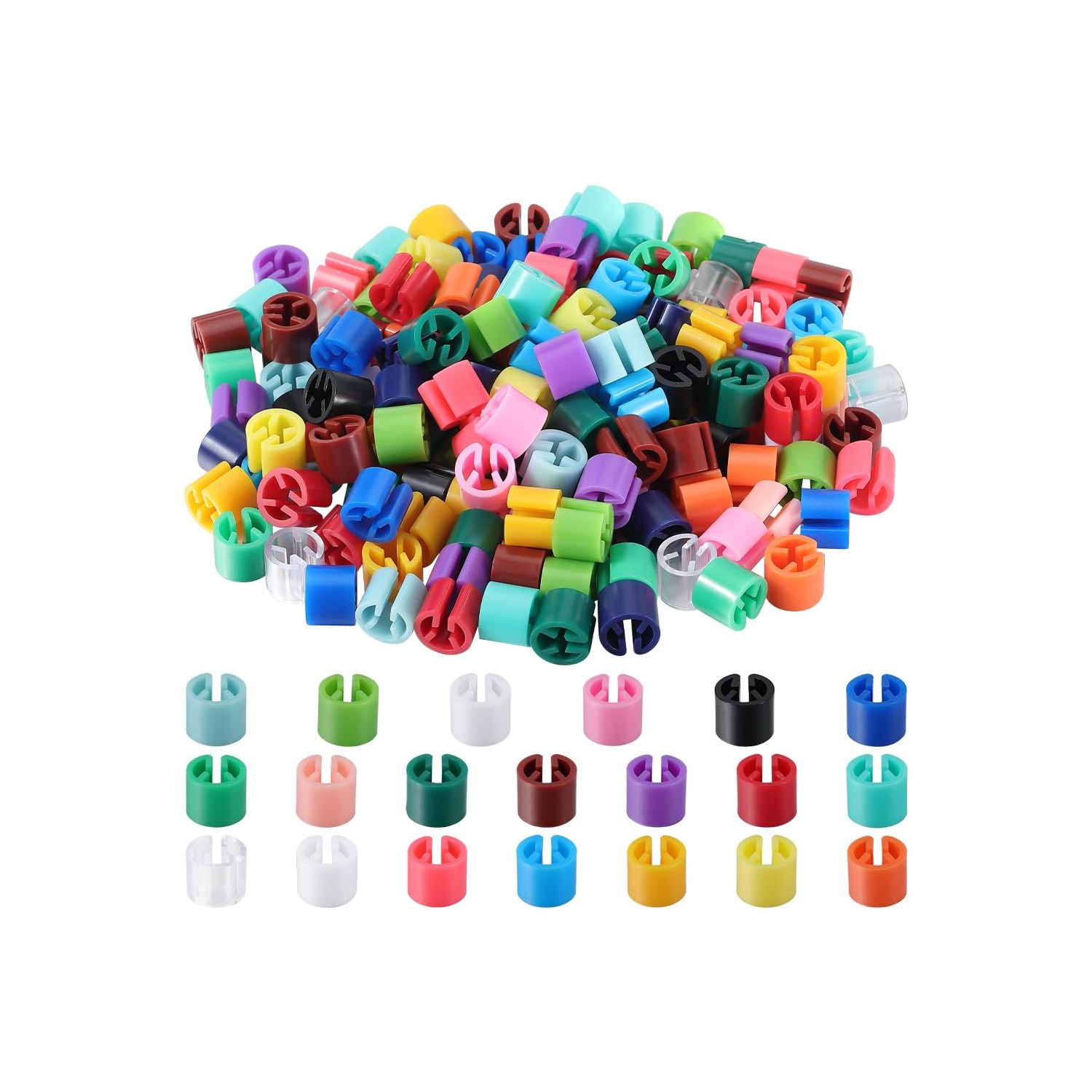 GORGECRAFT 320Pcs 20 Colors Clothes Hanger Markers Blank Tags Fit 9.5mm ...