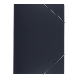 Elba 33490AZ A4 File Folder/Plastic with Elastic Closure/0.05 mm Polypropylene/for Approximately 50 Sheets Pack of 10 Charcoal Corner clamp Plastic charcoal