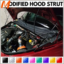 TENKIDOM Carbon Fiber Hood Struts Compatible with Chrysler PT Cruiser 2001-2010 Shock Lift Supports Gas Dampers Bonnet Springs Kit No-Drill Bolt-on