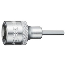 Tone Hexagon Socket 3H-03 Drive Angle 0.3 inch (9.5 mm) (3/8 mm), Double Side Width 0.1 inch (3 mm)