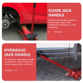 Zerodeko 2pcs Hydraulic Jack Handle Replacement Rods Durable Automotive Jack Accessories Easy to Use and Corrosion Resistant