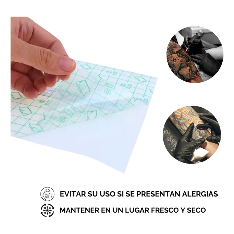 Parche Curación Film Protector Para Tatuaje 10 Pzs 15x18cm