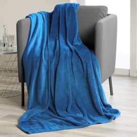 CelinaTex TV blanket, cuddly blanket, 150 x 200 cm, blue coral fleece bedspread, microfiber sofa throw