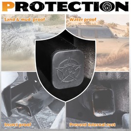 HIBRONGO Crash Bar End Caps Compatible with Ford Bronco Accessories for 2021-2025 2Door 4Door Front Axle Plug Chassis Frame Tube Hole Stoper 4 pcs