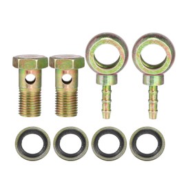A ABSOPRO Car Banjo Hose Barb Bolt Fittings Adapter M14 x 1.5 6 mm Pack of 2