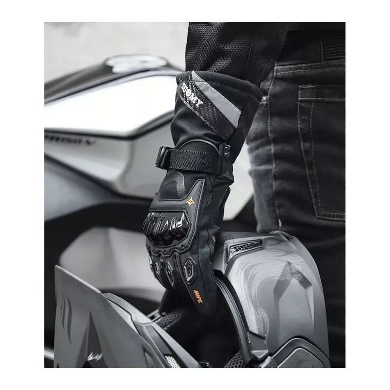 ILIKEORIENTILIKEORIENT Guantes Impermeables Y Térmicos Con Protecciones Motociclism