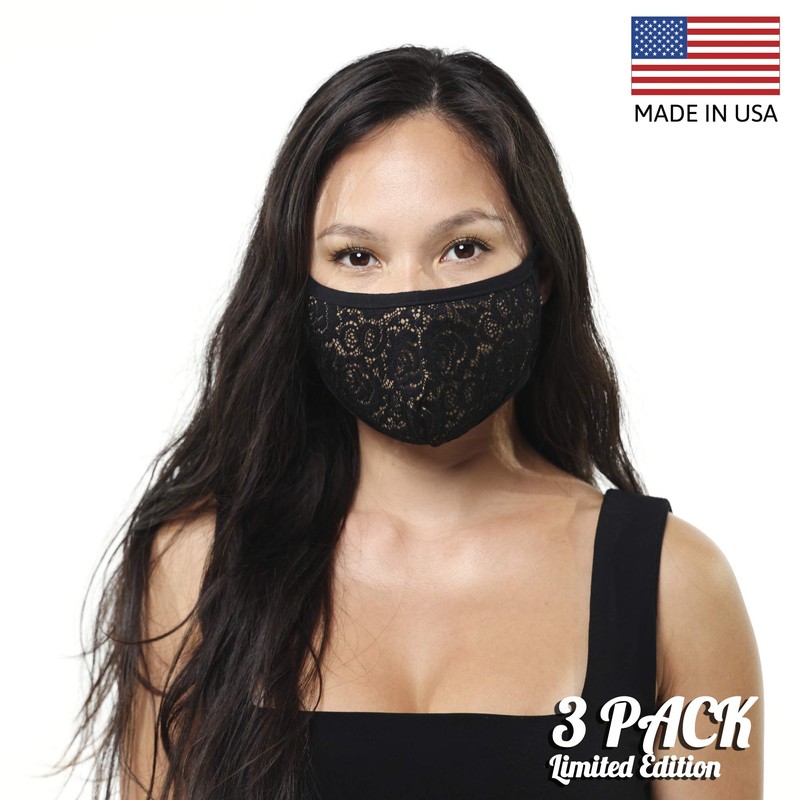 Cameleon Cover - MADE IN USA -Women Black Lace Face