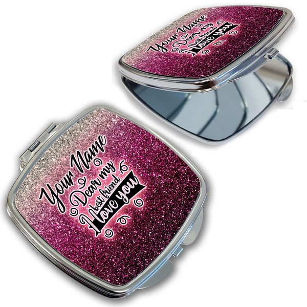 Bleu Reign Compact Personalized Pocket Mirror Custom Name Dear Best