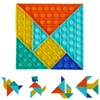Tangram Jigsaw Push Pop Fidget Toy Squeeze Toy Push Pop