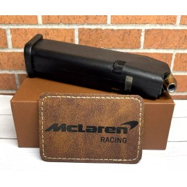 Unbranded Brown Leatherette Mclaren Racing Patch Iron on Adhesive for Hats, Bags, Clothing