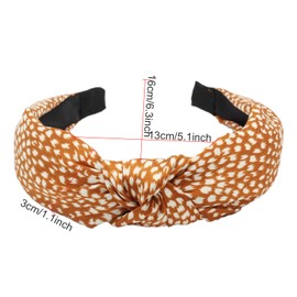Women Headbands Leopard Print Tiny Dot Pure Hair Bands Adult Headbands Elastic Hair Accessories For Women And Girls (5DOT)