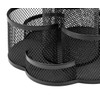 OSCO Black Wiremesh Rotating Desk Organiser | Rotating Pen Holder