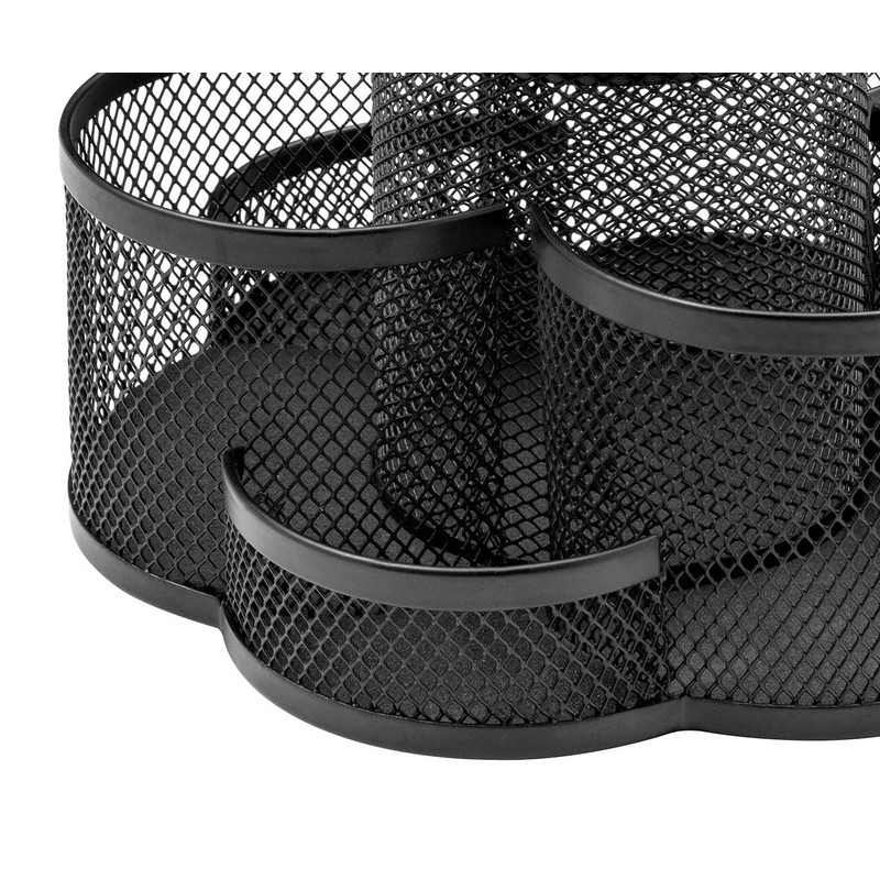 OSCO Black Wiremesh Rotating Desk Organiser | Rotating Pen Holder