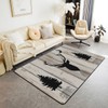Deer Antler Area Rug 3'x5',Lodge Cabin Style Rustic Animal Non