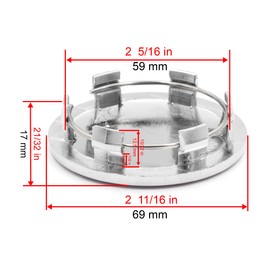 Rhinotuning 4x9 wheel center caps center hub cap 69mm wheel caps?silvery?