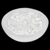 Orientrea 4" Selenite Crystal Bowl with 100g Clear Quartz Chips-