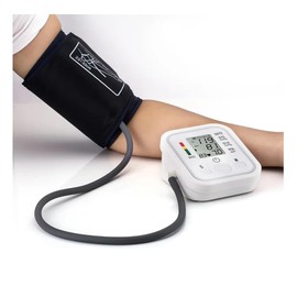 Automatic Arm Blood Pressure Monitor, 22-42 cm Cuff, Easy to Read Display, Heartbeat/Hypertension Indicator, 2 x 60 Memories, Average Results, Based on WHO Guidelines, Use at Home