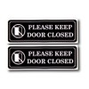 eSplanade Please Keep Door Closed Sign Sticker Decal - Easy