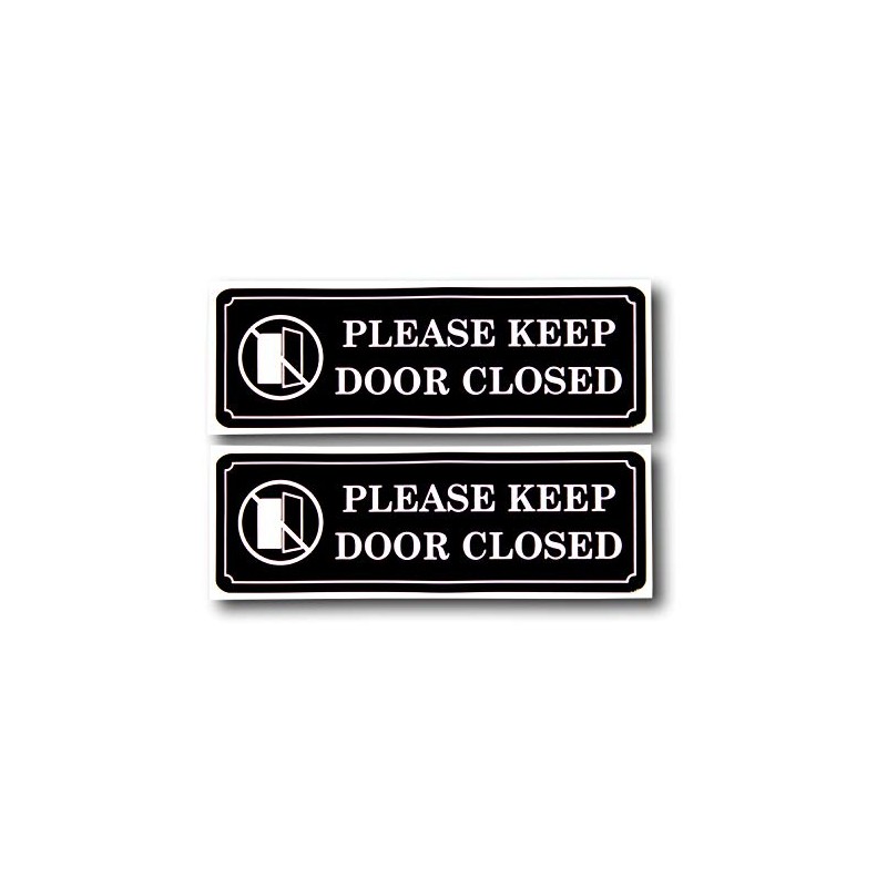 eSplanade Please Keep Door Closed Sign Sticker Decal - Easy