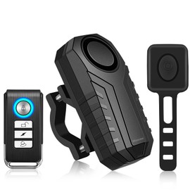 WSDCAM Bike Alarm Horn with Remote Loud 113dB, Waterproof Wireless Antitheft Vibration Bicycle Alarm with Bike Horn for Adults Mountain Bike Road Bicycle Scooter