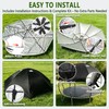 12FT Dome Trampoline Canopy Cover for Backyard Round Trampolines