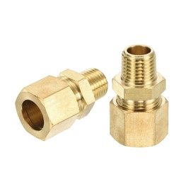 QUARKZMAN 3 Stück Messing Rückschlagventil, 1/2" Außendurchmesser x 1/4" NPT Schraubfitting Kupferrohrverbindung Verbinder Gerade Union Fittings für Rohrleitungen, Luftkompressoren