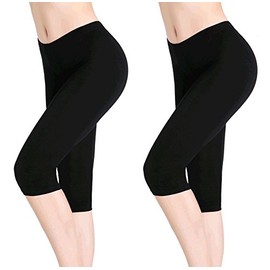 Women's 3/4-Length Sports Capri Leggings Underskirt Short Leggings - Elastic Lightweight - Capri xxl