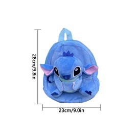 UdacA Toddler Backpack for Boys and Girls, 1 Piece 25 cm 3D Children's Backpack, Cartoons Cute Mini Nursery Bag, Soft Plush Backpack for Baby (Blue), blue