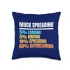 Funny Farmers Muck Spreader And Farming Manure Throw Pillow
