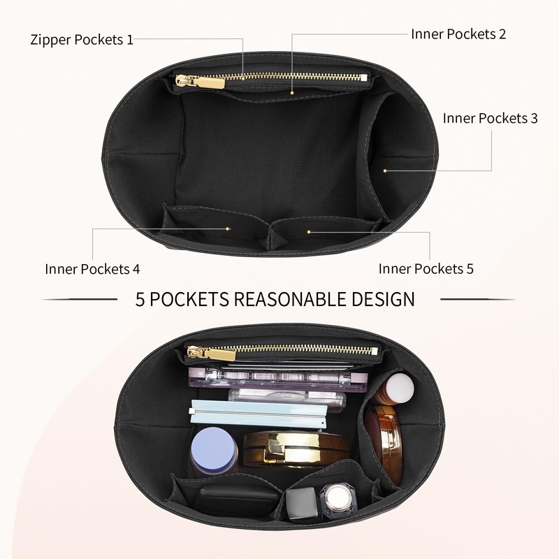 DOIAPUOS Handbag Organizer Insert Ultralight Paper Waterproof Inner Liner Compatible