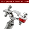 2 Pcs 1/2inch Adjustable Ceiling Support - Stainless Steel Pipe
