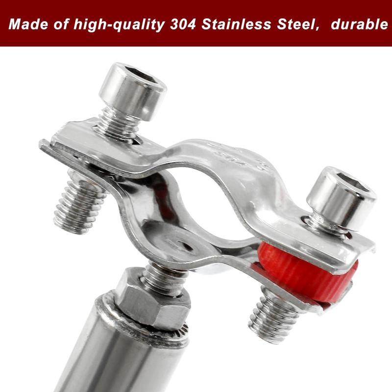 2 Pcs 1/2inch Adjustable Ceiling Support - Stainless Steel Pipe