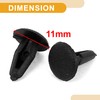 Partuto 16 Pcs Universal Clip Rivets Fastener - Plastic Black