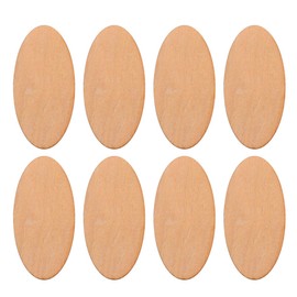EXCEART Wooden Log Slices 20pcs Unfinished Wood Oval Circle Wood Pieces Blank Ornaments Wooden Cutouts for DIY Crafts Painting Unfinished Decorative Oval Wooden Cutouts for Crafts
