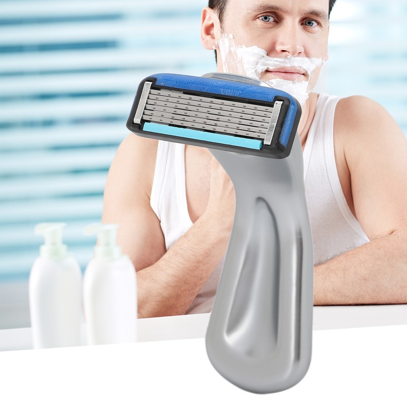 Men Manual Razor Six Blades Waterproof Precise Portable Removable Quick