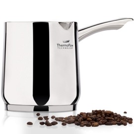 ROSMARINO Stainless Steel Induction Mocha Pot 700ml - Modern Turkish Cezve Coffee Pot with 3-Layer Steel Base (700ml)