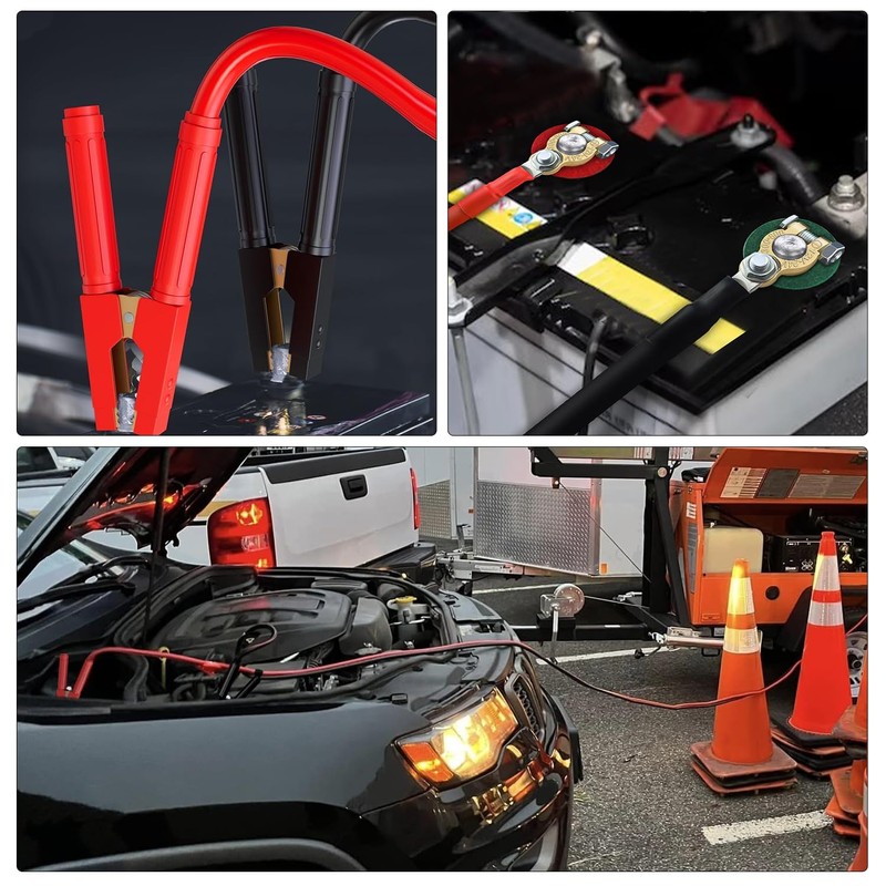 Nilight 1 Gauge 25 Feet Heavy Duty Jumper Cables 900