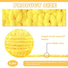 Hengrongshen Thick Wool Thick Yarn 2 Pieces 500 g, Chunky Yarn, Chunky Wool, Arm Knitting Wool for Crochet for Blanket, XXL Giant Wool, Perfect for Weaving Scarves, Hats, Pet Nest - Beige