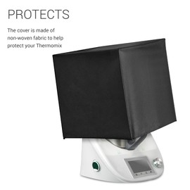 kwmobile Case Compatible with Thermomix TM5 / TM6 - Food Processor Dust Cover - Dust Cover in Black