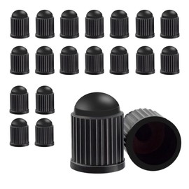 20 Pack Tire Valve Stem Caps for Trucks, Cars, SUVs & Motorcycles - Universal Black Air Valve Covers