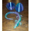 3D Printed Dragon Eggs with Dragon Inside, Articulated Crystal Dragon