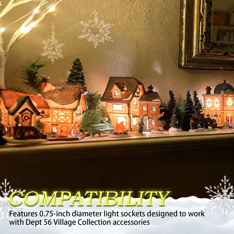 Six Socket Light Set With 8 Bulbs, 108 Inch Cord,