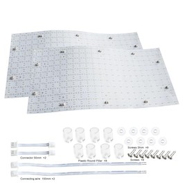 Sryoulux 2pcs cuttable LED Backlight Sheet White Color Backlit Flexible 19X9.5 inch for Translucent countertop,Marble,Onyx,Quartz,Granite,Light Box,Signage,Billiard,Poolroom (6000K Cool White Color)