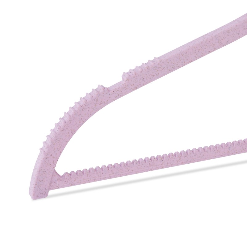 Relaxdays Clothes Hangers, Set of 10, Wheat Straw, Plastic, Sustainable,