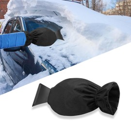 Huiguli Car Ice Scraper with Glove, Warming Windscreen Scraper Car with Glove, Car Ice Scraper with Plastic Paddle, Reusable Snow Scraper for Car, SUV and Truck
